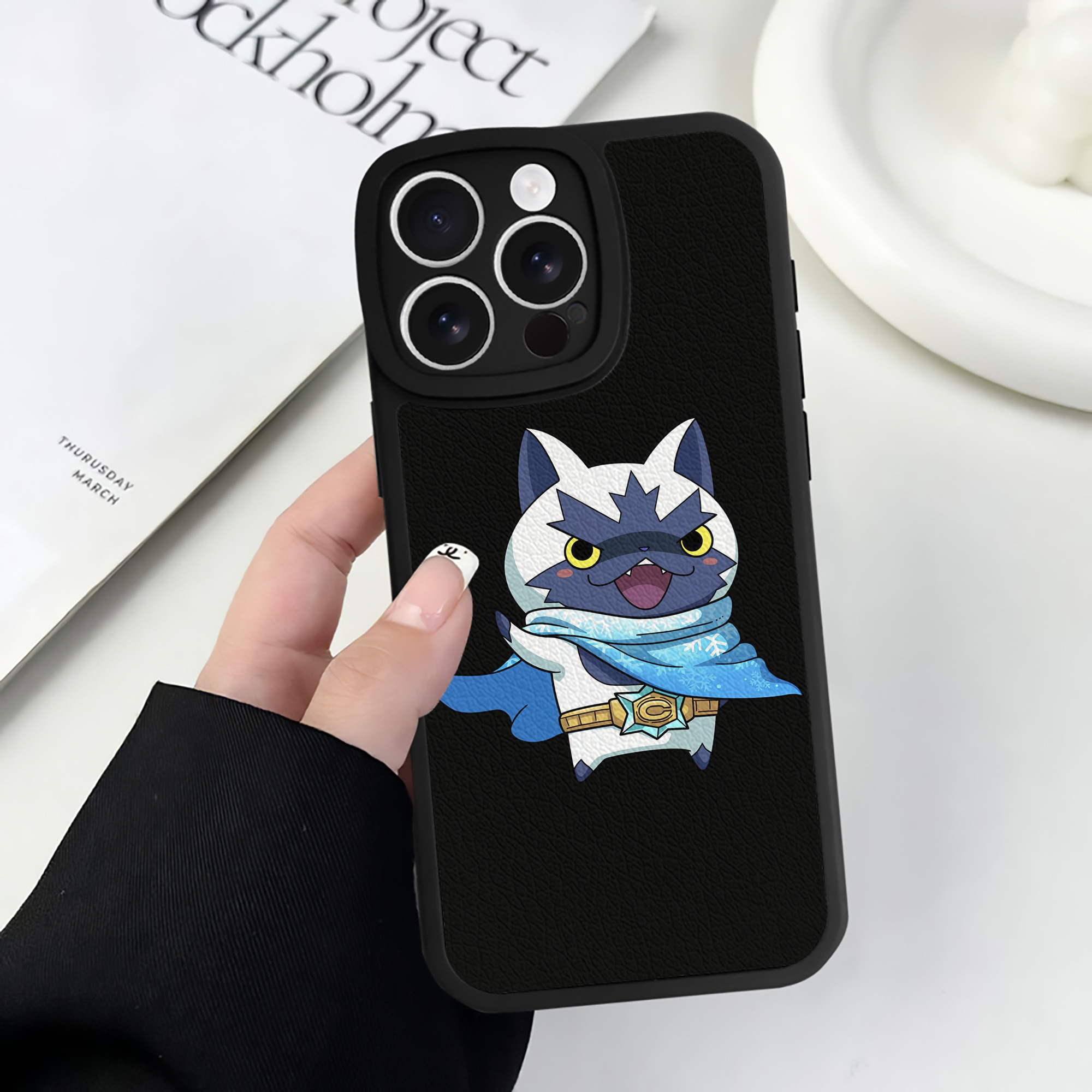 （画像用） 妖怪ウォッチ Yo-kai Watch 【iPhone 16シリーズ対応】シリコンスマホケース（レザー調） 材質：シリコン